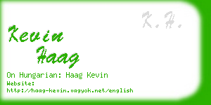 kevin haag business card